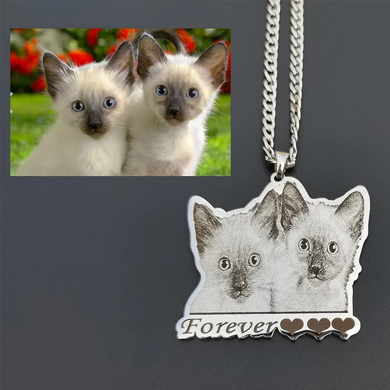 Custom Pet Portrait Necklace