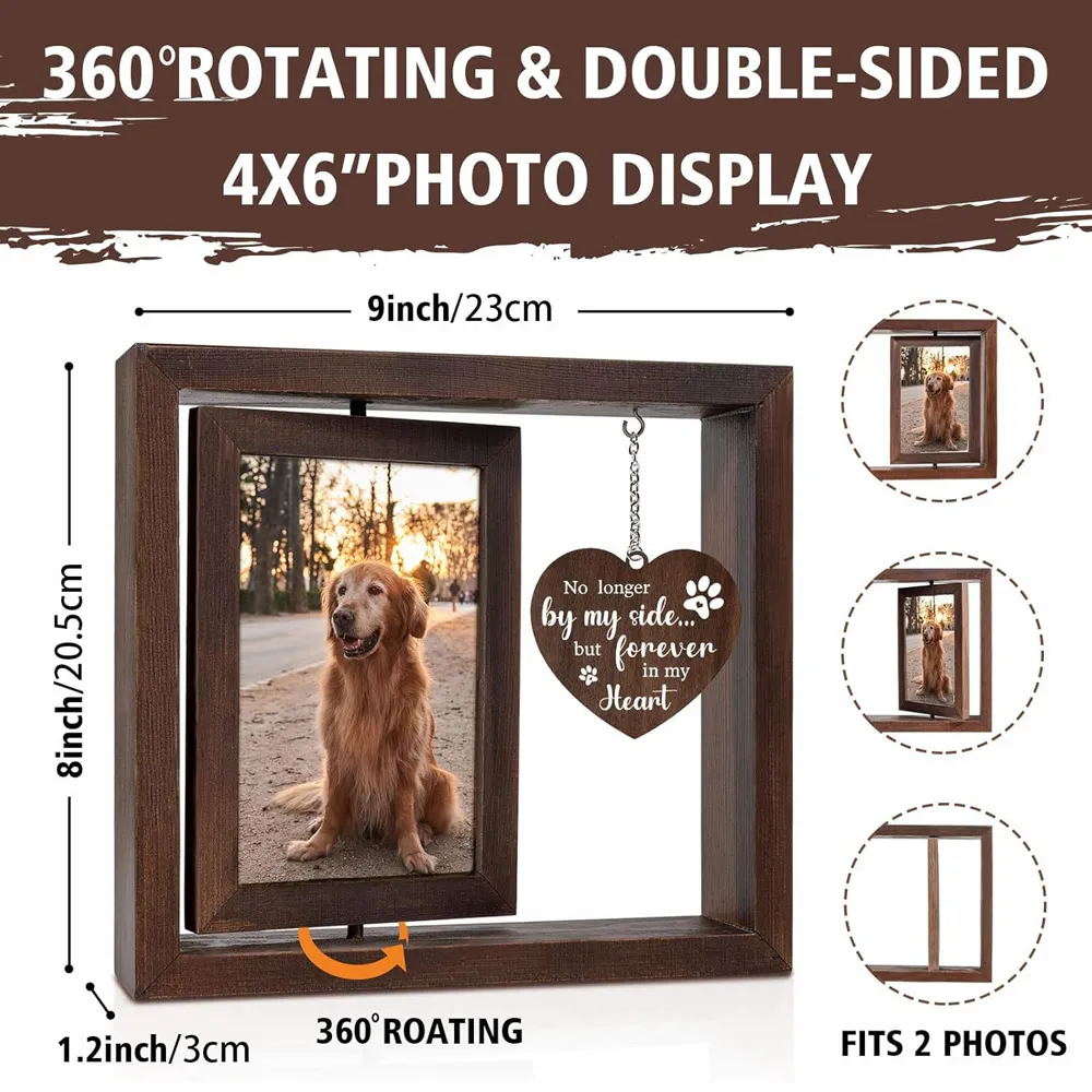 Dual-Sided Rotating Pet Memorial Frame 3