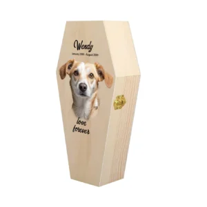 Custom Wooden Pet Urn with Photo
